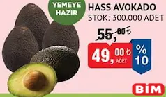 HASS AVOKADO YEMEYE HAZIR ADET fiyat ve kampanya bilgisi